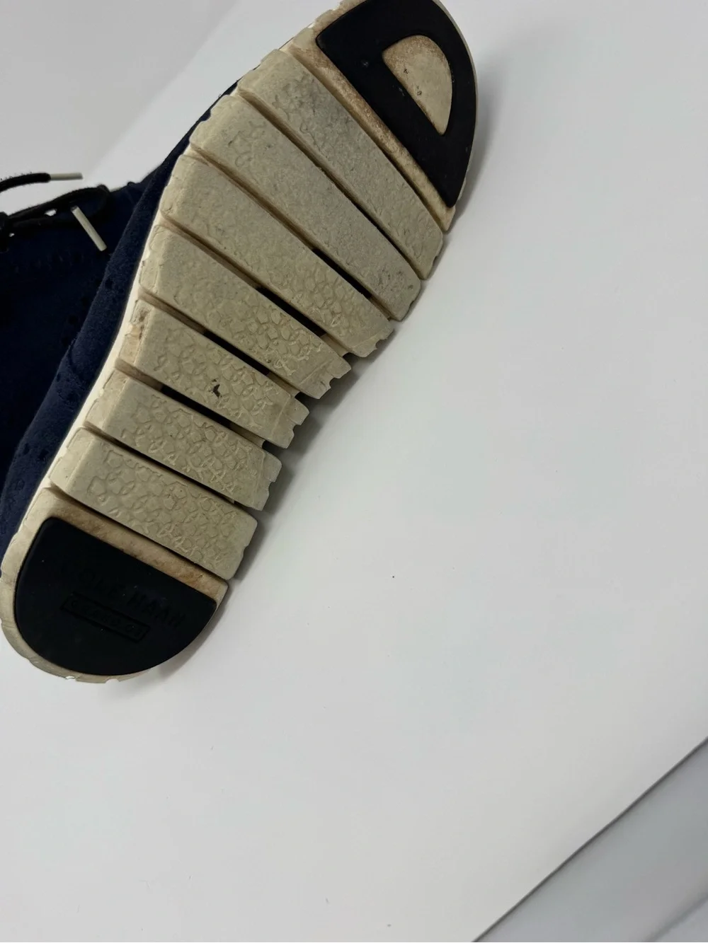 Cole Haan Navy Suede Brogue Derby Shoes